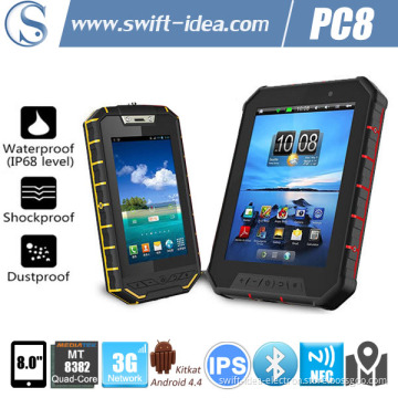8 Inch FHD IPS Mtk8382 Quad Core Nfc IP68 Rugged Tablet with 8.0MP Camera (PC8)